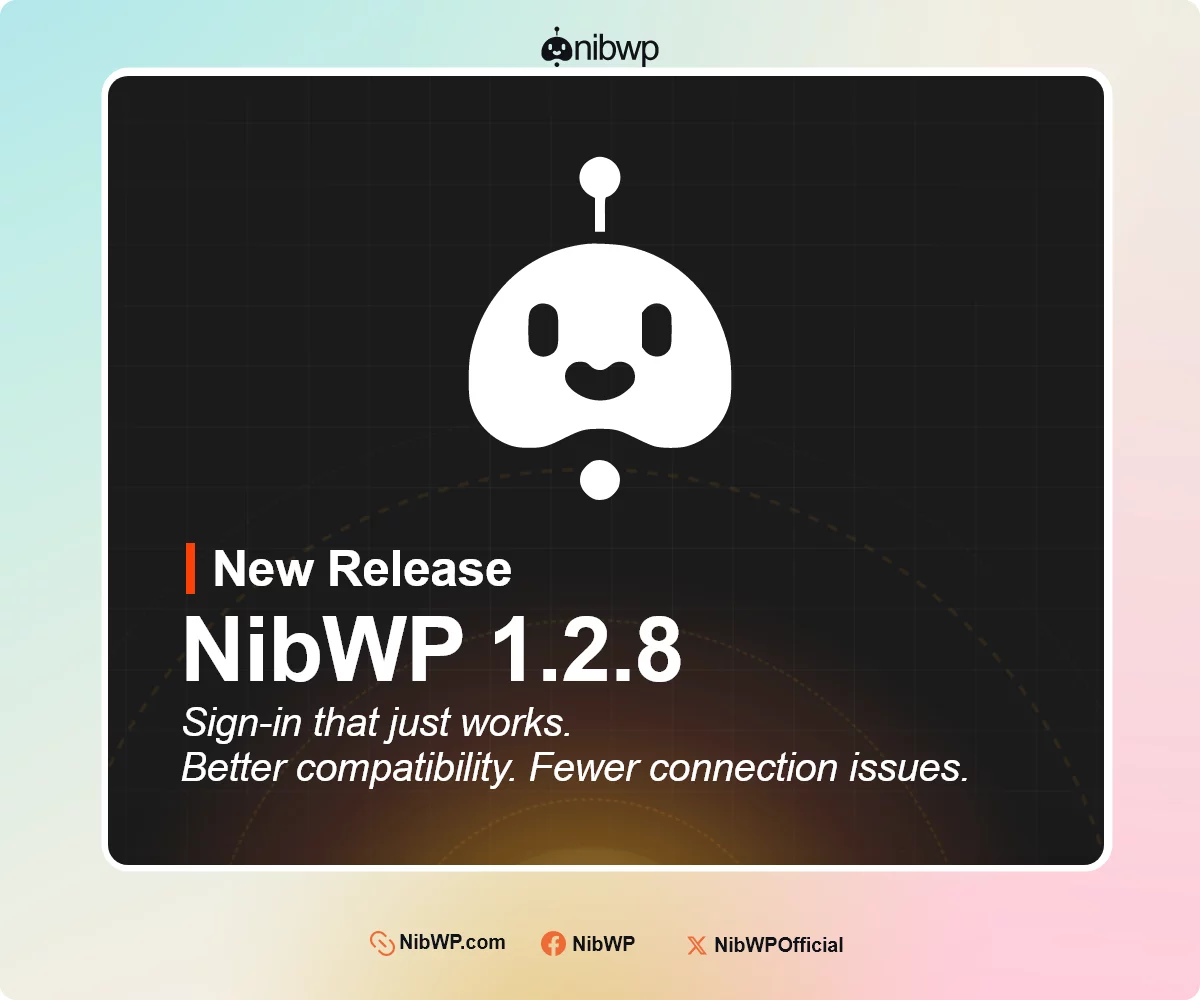 NibWP 1.2.8 - Sign-in that just works.