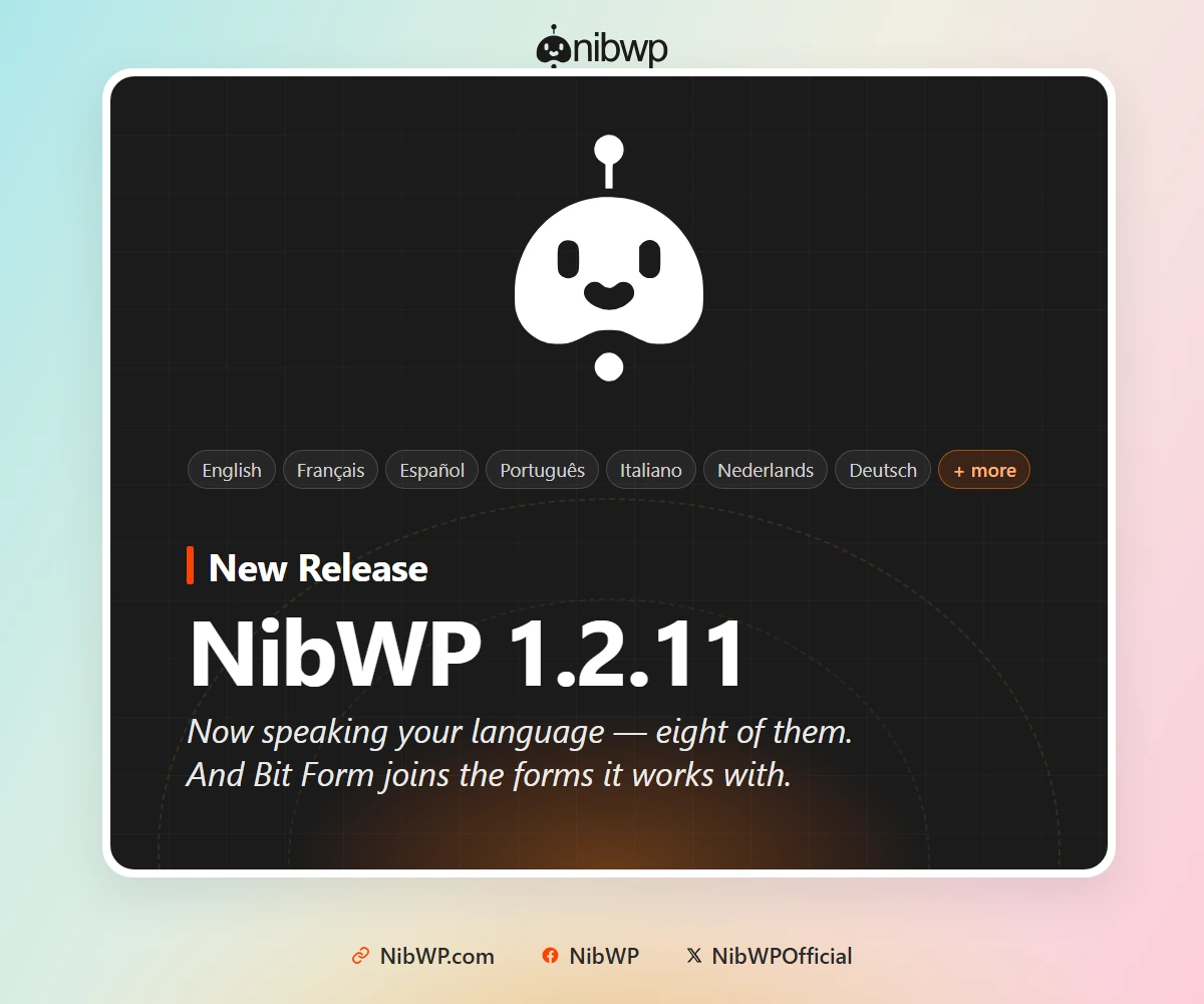 NibWP 1.2.11 — now speaking your language
